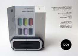 iJoy Beach Bomb IP66 Waterproof Shockproof Portable Bluetooth Speaker With built in Mic Aux-In and 2,000mAh Battery... N6