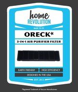 Oreck 3-in-1 Home Revolution Brand Air Purifier Replacement Filter; Fits AIR12B, AIRPS Super Air 7, AIR7B, AIR7C... N4
