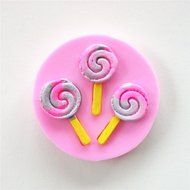 Wocuz W0442 3 Capacity of Mini Lollipop Candy Making Silicone Mold Cake Decoration Mould Fondant Chocolate Small...