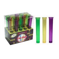 Party Essentials 15-Count Hard Plastic 1.5 Ounce Tube Shots, Mardi Gras Mix N7