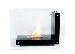 Bioflame Allure 16" Burner 17,000BTU Stainless Steel Freestanding Fireplace