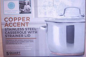 Martha Stewart Collection Copper Accent 5 Qt. Covered Casserole