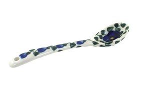 Polish Pottery Violets Sugar Spoon