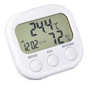 LCD Digital Temperature Humidity Meter Hygrometer Clock N3