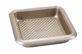 Art and Cook Non-Stick Carbon Steel Square Baking Pan, 9.5" x 9.5", Champagne