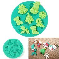 Bhbuy Christmas 3d Silicone Cake Baking Mold Chocolate Jelly Candy Mould Craft Tool N3