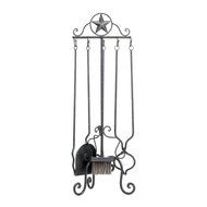 Fireplace Tools LONE STAR FIREPLACE TOOL SET Texas Western Rustic Iron N2