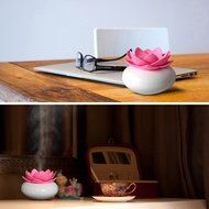 YJY 100mL Lotus Aromatherapy Essential Oil Diffuser - USB Silent Ultrasonic Waterless Auto Shut-off Air Humidifier... N4