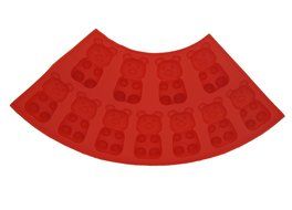 Set of 2 Silicone Fan Bear Shape Cookie Mold (Yellow) N4