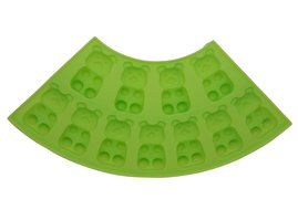 Set of 2 Silicone Fan Bear Shape Cookie Mold (Yellow) N5