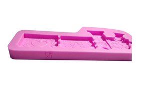 Wocuz MK585 Silicone Mini-train Shape Fondant Mold Candy Making Mold Cake Decoration Gum Mould N3