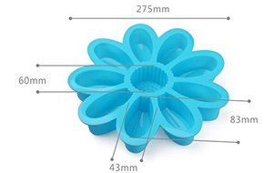 Blue petals platinum silicone cake mold baking cookies DIY family holiday Christmas Cake baking chocolate chip... N3