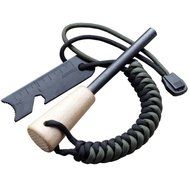 Fire Starter, Geekercity&reg; Traditional Bushcraft Survival Flint Fire Starter Ferrocerium Rod Kit with Drilled Wooden... N2