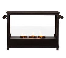 Southern Enterprises Layton Portable Indoor-Outdoor Fireplace in Black