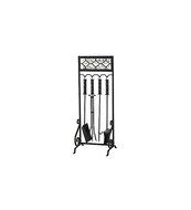 Glass Tool Set with Beveled Diamond Design, in Black