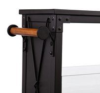 Southern Enterprises Layton Portable Indoor-Outdoor Fireplace in Black N2