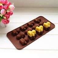 Yunko 12 Cavity Silicone Mold Variety Expression Baby Ice Cube Mold Chocolate Candy Mold Fondant Cake Decorating... N3