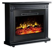 Heat Surge Roll-N-Glow Amish Electric Fireplace in Classic Black, EV-4 N3