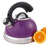 Creative Home 77040 Symphony Plum Over Stainless Steel Body Whistling Tea Kettle with Capsulated Bottom, 2.6-... N3
