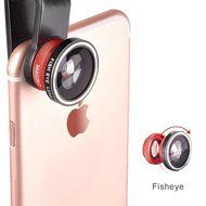 3 In 1 Universal Phone Camera Lens Kit with 0.4X Super Wide Angle Lens, 180 Degree Fish Eye Lens and 10X Macro... N4