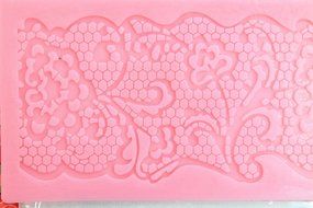 Silicone Cake Decorating Mold for Fondant, Gum Paste, or Sugar Paste (Brazilian Lace)