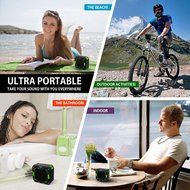 SoundPEATS P2 Wireless Waterproof Portable Bluetooth Speakers with Bult in Mic - Green