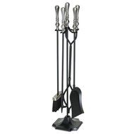 Napa Forge 19036 Black 5 Piece Kentfield Fireplace Tool Set with Pewter Handles