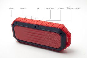 iJoy Beach Bomb IP66 Waterproof Shockproof Portable Bluetooth Speaker With built in Mic Aux-In and 2,000mAh Battery... N13
