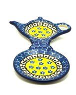 Polish Pottery Tea Bag &amp; Mug Holder - Sunburst