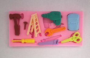 Longzang Home Tools Art Deco Silicone Mold Sugar Craft DIY Gumpaste Cake Decorating Clay