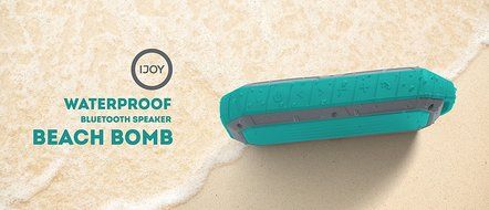 iJoy Beach Bomb IP66 Waterproof Shockproof Portable Bluetooth Speaker With built in Mic Aux-In and 2,000mAh Battery... N16
