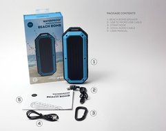 iJoy Beach Bomb IP66 Waterproof Shockproof Portable Bluetooth Speaker With built in Mic Aux-In and 2,000mAh Battery... N17