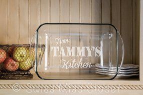 Personalized 9x13 inch 3 Quart Glass Baking Dish Custom Engraved MADE in the USA N6