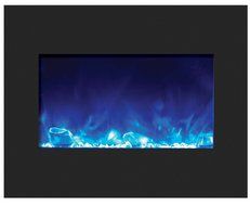 Amantii ZECL-26-2923-BG Zero Clearance Series Built-In Electric Fireplace with Ice Media Kit, 26 Inch N2