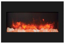 Amantii ZECL-26-2923-BG Zero Clearance Series Built-In Electric Fireplace with Ice Media Kit, 26 Inch N4
