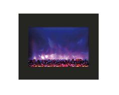 Amantii ZECL-26-2923-BG Zero Clearance Series Built-In Electric Fireplace with Ice Media Kit, 26 Inch N5