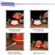 Anself USB Cool Mist Humidifier, Whisper-quiet Operation Air Cleaning System for Home Office N4