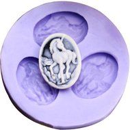 Longzang mini Horse F0109 Fondant Mold Silicone Sugar mold Craft Molds DIY gumpaste flowers Cake Decorating