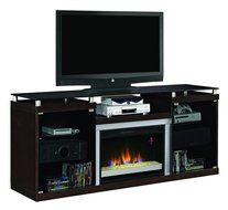 ClassicFlame 26MM9404-E451 Albright TV Stand for TVs up to 80&quot;, Espresso (Electric Fireplace Insert sold separately)