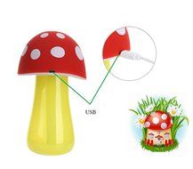 Haoran Ultrasonic Portable Cool Mist Mushroom Lamp Humidifier with Color LED Lights, 200ml Mini USB Whisper-Quiet... N3