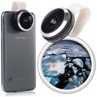 3 In 1 Universal Phone Camera Lens Kit with 0.4X Super Wide Angle Lens, 180 Degree Fish Eye Lens and 10X Macro... N19