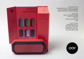 iJoy Beach Bomb IP66 Waterproof Shockproof Portable Bluetooth Speaker With built in Mic Aux-In and 2,000mAh Battery... N24
