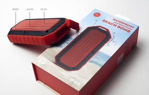 iJoy Beach Bomb IP66 Waterproof Shockproof Portable Bluetooth Speaker With built in Mic Aux-In and 2,000mAh Battery... N25