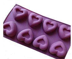 8 Cups Love Shape Fondant Soap Mold Diy Kitchen Accessories Silicone Cake Mould Cake Baking Tools