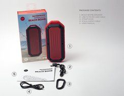 iJoy Beach Bomb IP66 Waterproof Shockproof Portable Bluetooth Speaker With built in Mic Aux-In and 2,000mAh Battery... N26