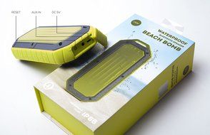 iJoy Beach Bomb IP66 Waterproof Shockproof Portable Bluetooth Speaker With built in Mic Aux-In and 2,000mAh Battery... N27