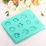 3D Flower Cake Mold Silicone 11 Holes Fondant Mould N5