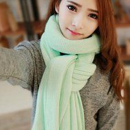 KAKA(TM) Women's Korean Artistic Stylish Winter Colorful Knitting Wool Scarves Oversized Dual Using Scarf Shawl...