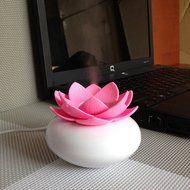 YJY 100mL Lotus Aromatherapy Essential Oil Diffuser - USB Silent Ultrasonic Waterless Auto Shut-off Air Humidifier... N8