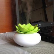 YJY 100mL Lotus Aromatherapy Essential Oil Diffuser - USB Silent Ultrasonic Waterless Auto Shut-off Air Humidifier... N9